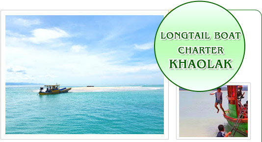 Long tail boat charter Khaolak